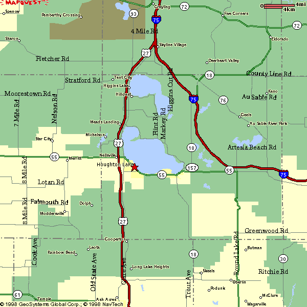 Houghton Lake Map