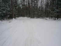 Houghton Lake trails, Snowmobile trail 654, at Emery and Owens.