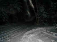 Houghton Lake snowmobile trail, trail 654, Emery and Owens, five corners.